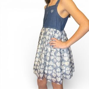 Calvin Klein Kids Denim Blue Romper